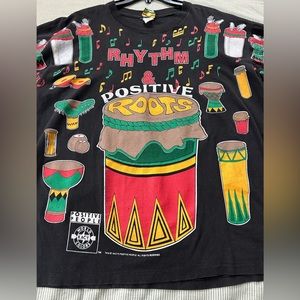 VTG Kacy World Colors Positive People Roots TShirt Sz XL